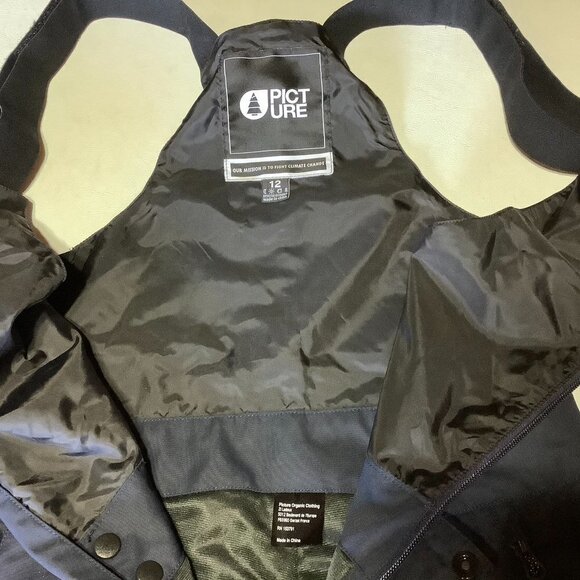 Youth Picture Organic Snow Ski Pants Bibs Size 12 - Picture 9 of 16